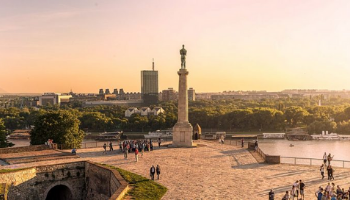 Belgrade during sunset