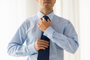 businessman getting ready for job interview in Canada