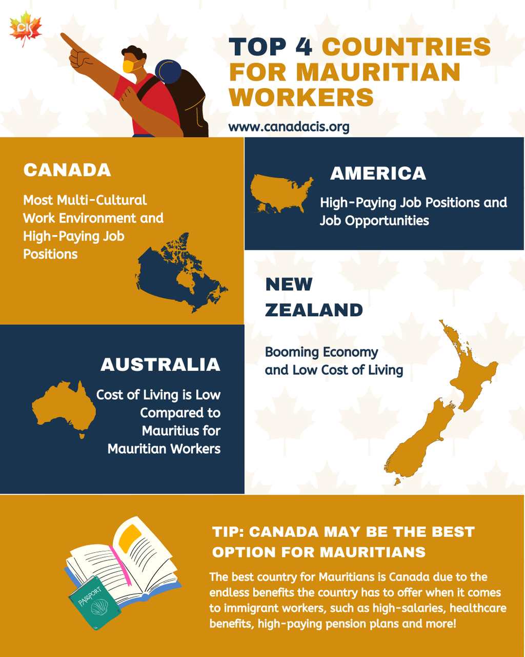 Top Job Destinations for Mauritian Workers