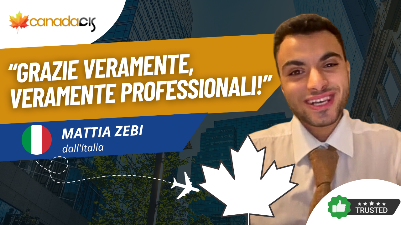 Mattia Zebi Testimonial Thumbnail for CanadaCIS YouTube Video