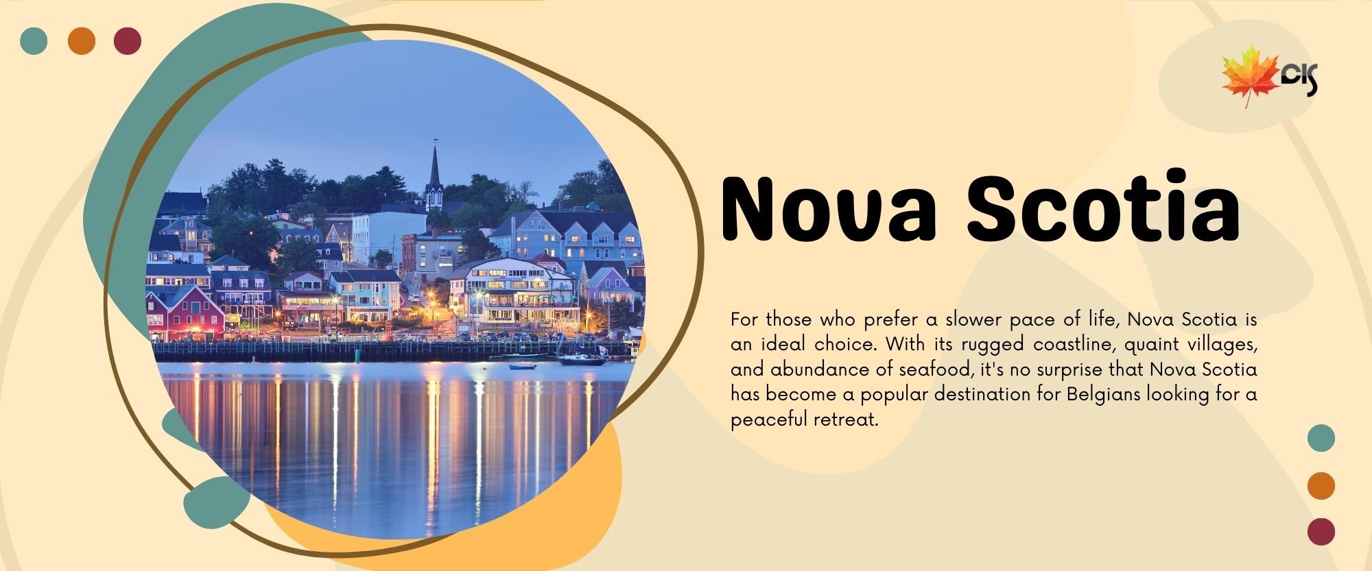 For those who prefer a slower pace of life, Nova Scotia is an ideal choice. With its rugged coastline, quaint villages, and abundance of seafood, it's no surprise that Nova Scotia has become a popular destination for Belgians looking for a peaceful retreat.